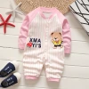 Combed cotton baby one-piece suit, pure cotton baby dress for newborns, baby clothes, long-sleeved crawling clothes for babies, one piece on delivery Specification image